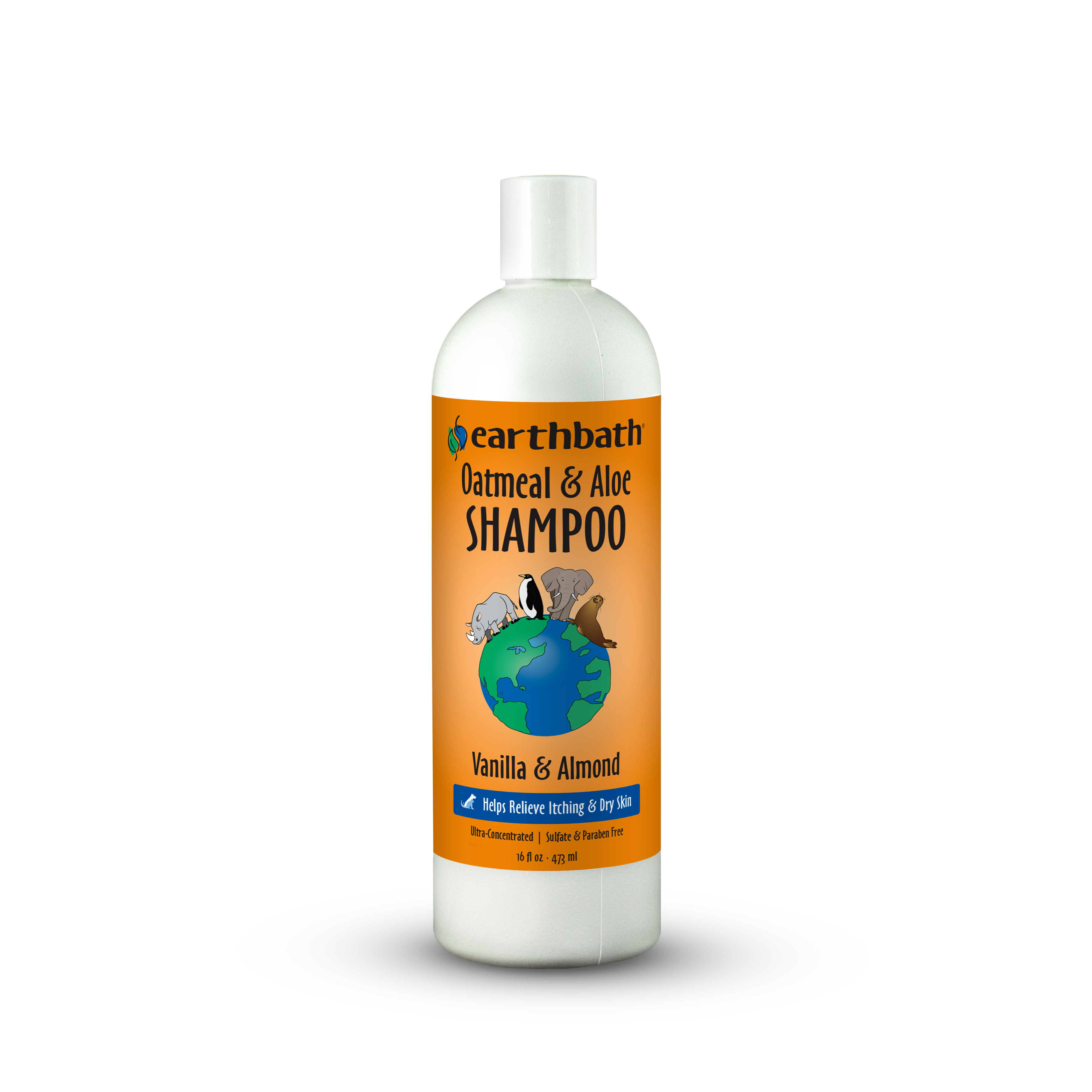 earthbath Oatmeal and Aloe Shampoo, Vanilla and Almond bottle